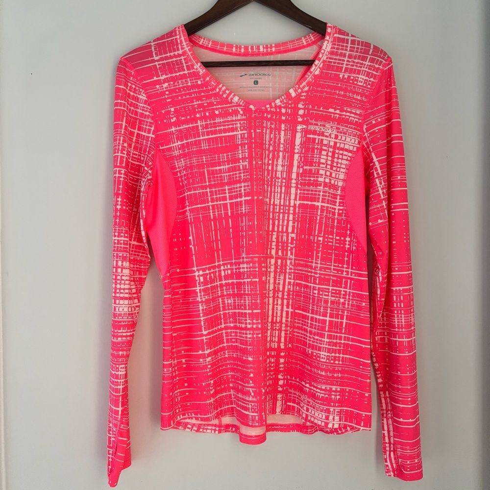 Brooks Pink Long Sleeve Running Top | Activewear Athleisure